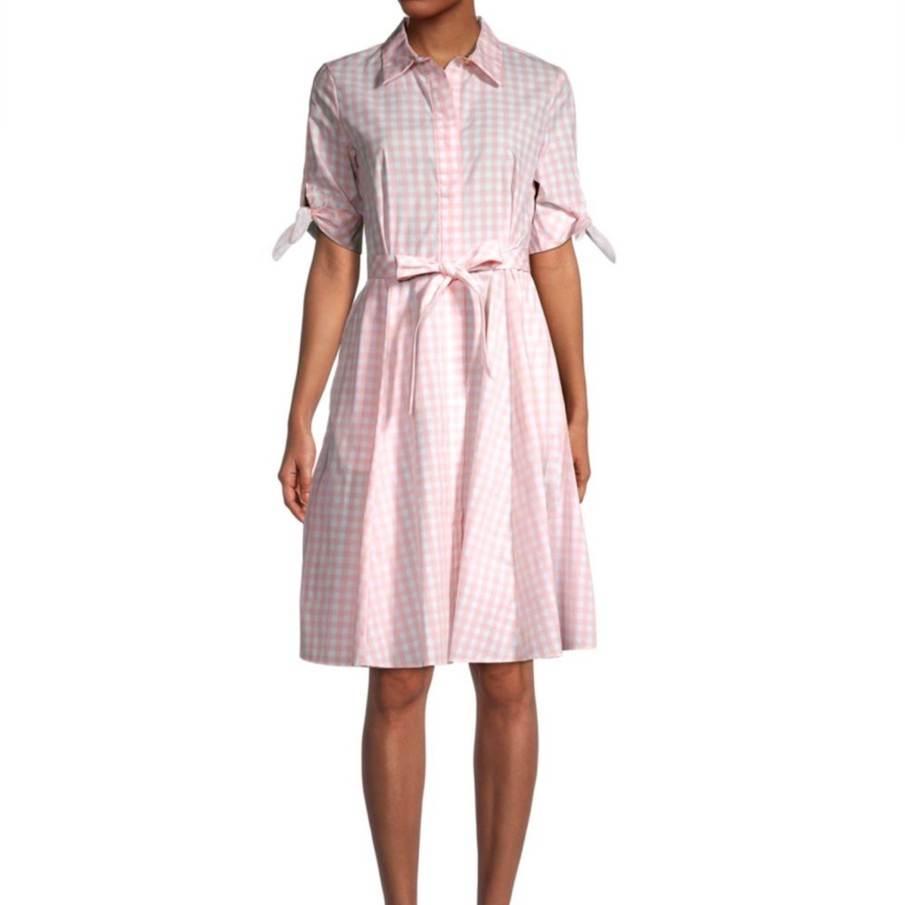 Calvin Klein Pink Checked Shirt Dress size 4